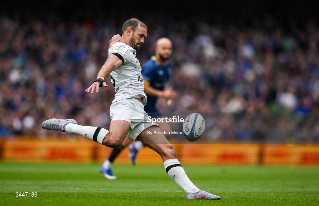 2 May 2026; Melvyn Jaminet of RC Toulon during the Investec Champions Cup semi-final match between Leinster and RC Toulon at the Aviva Stadium in Dublin. Photo by Brendan Moran/Sportsfile