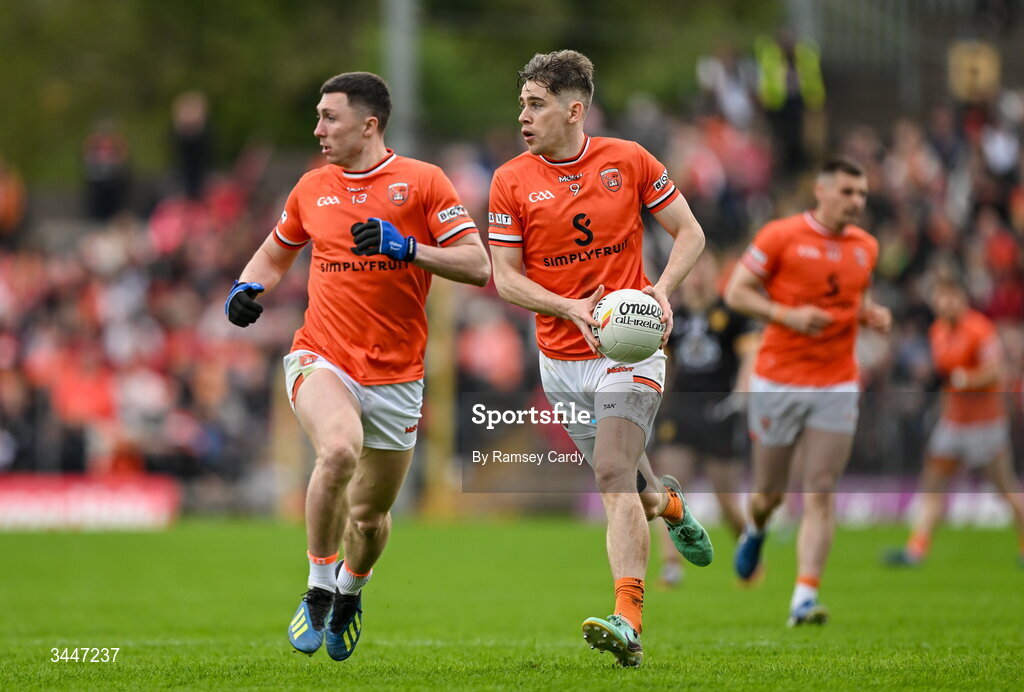 3 May 2026; Andrew Murnin of Armagh during the Ulster GAA Football Senior Championship semi-final match between Armagh and Down at St Tiernach's Park in Clones, Monaghan. Photo by Ramsey Cardy/Sportsfile