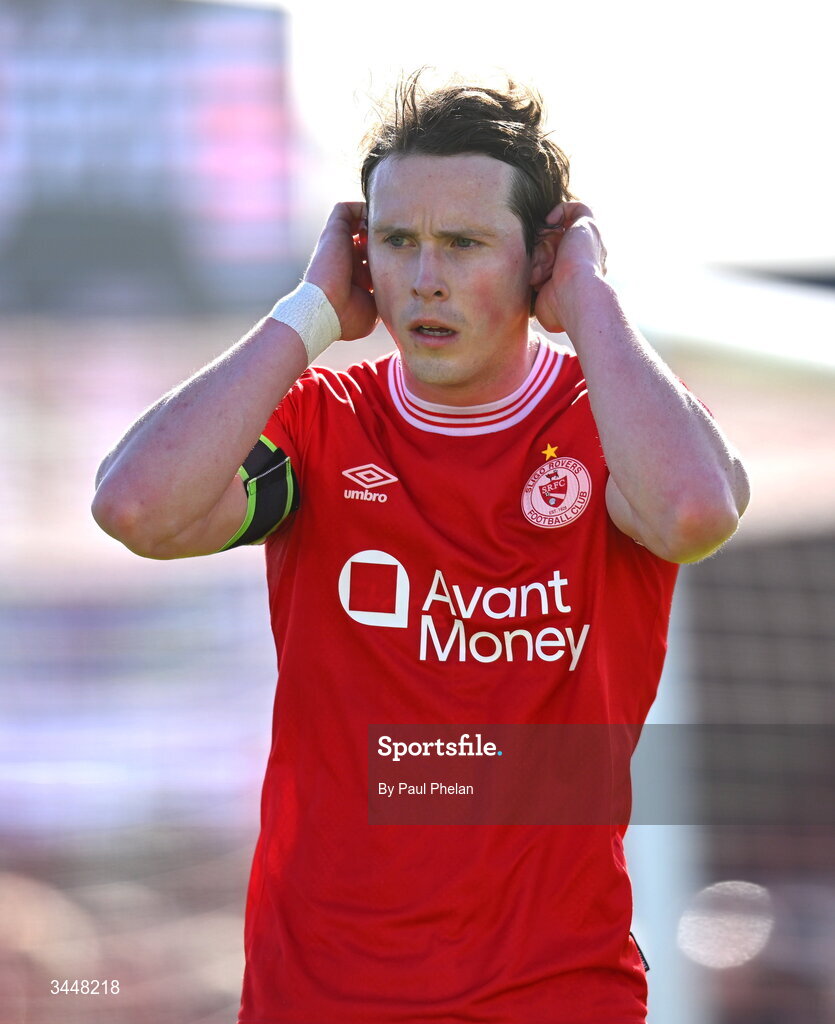 4 May 2026; Will Fitzgerald of Sligo Rovers during the SSE Airtricity Men's Premier Division match between Sligo Rovers and St Patrick's Athletic at The Showgrounds in Sligo. Photo by Paul Phelan/Sportsfile