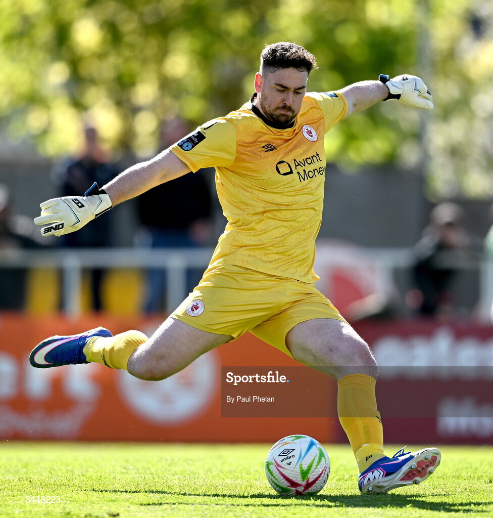 4 May 2026; Sligo Rovers goalkeeper Sam Sargeant during the SSE Airtricity Men's Premier Division match between Sligo Rovers and St Patrick's Athletic at The Showgrounds in Sligo. Photo by Paul Phelan/Sportsfile