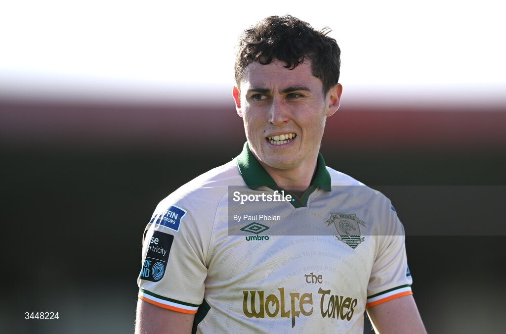4 May 2026; Kian Leavy of St Patrick's Athletic during the SSE Airtricity Men's Premier Division match between Sligo Rovers and St Patrick's Athletic at The Showgrounds in Sligo. Photo by Paul Phelan/Sportsfile