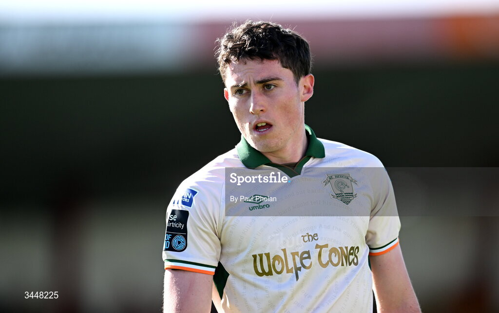 4 May 2026; Kian Leavy of St Patrick's Athletic during the SSE Airtricity Men's Premier Division match between Sligo Rovers and St Patrick's Athletic at The Showgrounds in Sligo. Photo by Paul Phelan/Sportsfile