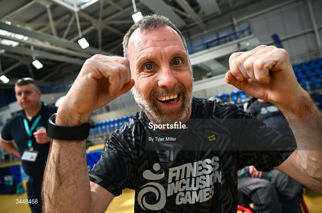7 May 2026; More than a competition. Confidence, community and breaking down barriers. IWA’s Second Annual Fitness Inclusion Games brought athletes together to celebrate progress, resilience and the power of inclusion. Pictured during the IWA’s Second Annual Fitness Inclusion Games at the National Indoor Arena at the Sport Ireland Campus, Dublin is Patrick O'Neill. Photo by Tyler Miller/Sportsfile