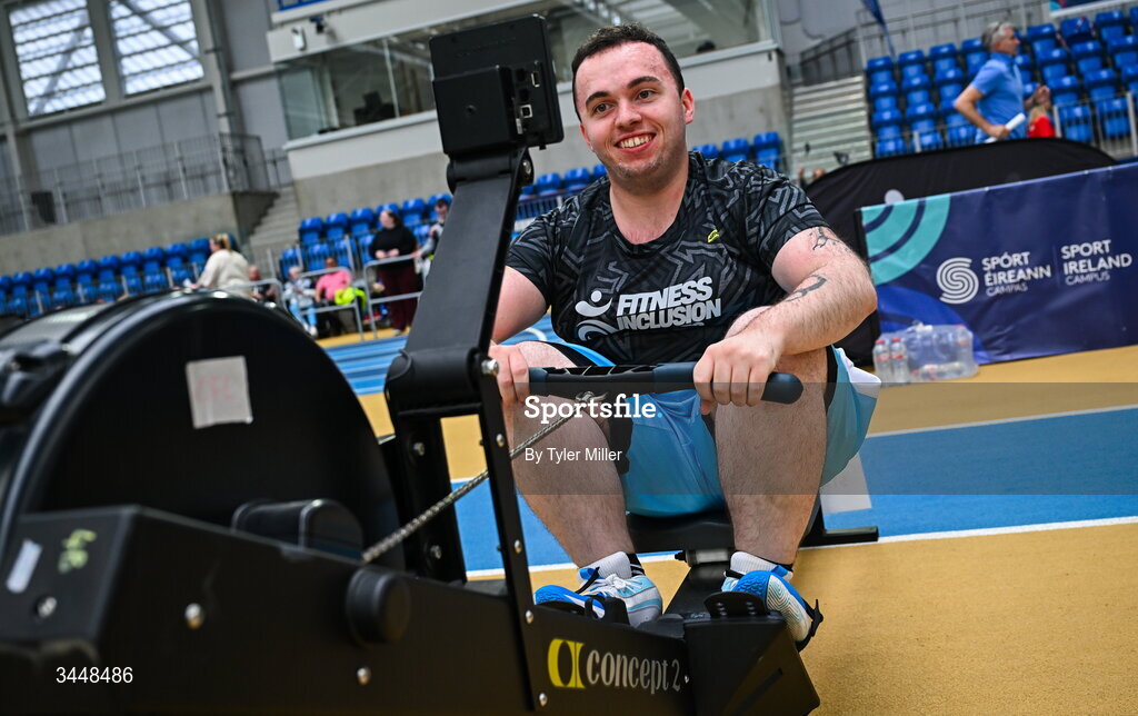 7 May 2026; More than a competition. Confidence, community and breaking down barriers. IWA’s Second Annual Fitness Inclusion Games brought athletes together to celebrate progress, resilience and the power of inclusion. Pictured during the IWA’s Second Annual Fitness Inclusion Games at the National Indoor Arena at the Sport Ireland Campus, Dublin is a competitor. Photo by Tyler Miller/Sportsfile