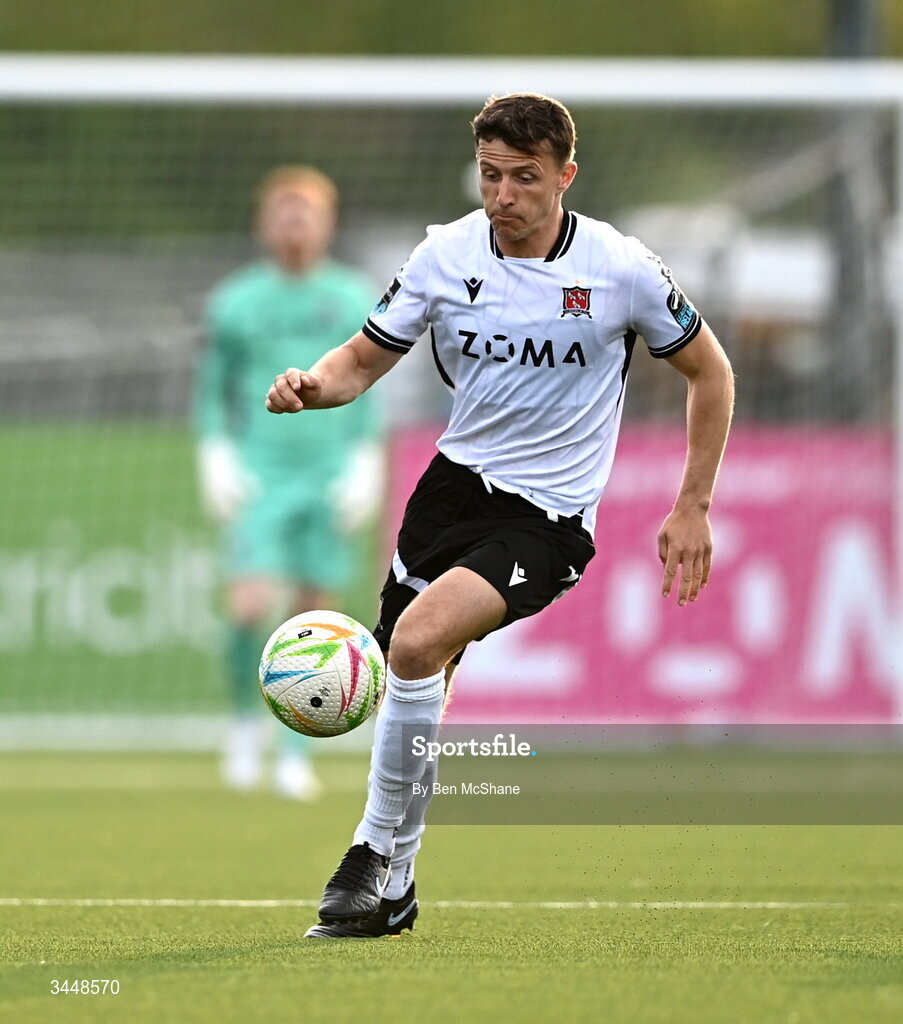 1 May 2026; Keith Buckley of Dundalk during the SSE Airtricity Men's Premier Division match between Dundalk and Shelbourne at Oriel Park in Dundalk, Louth. Photo by Ben McShane/Sportsfile