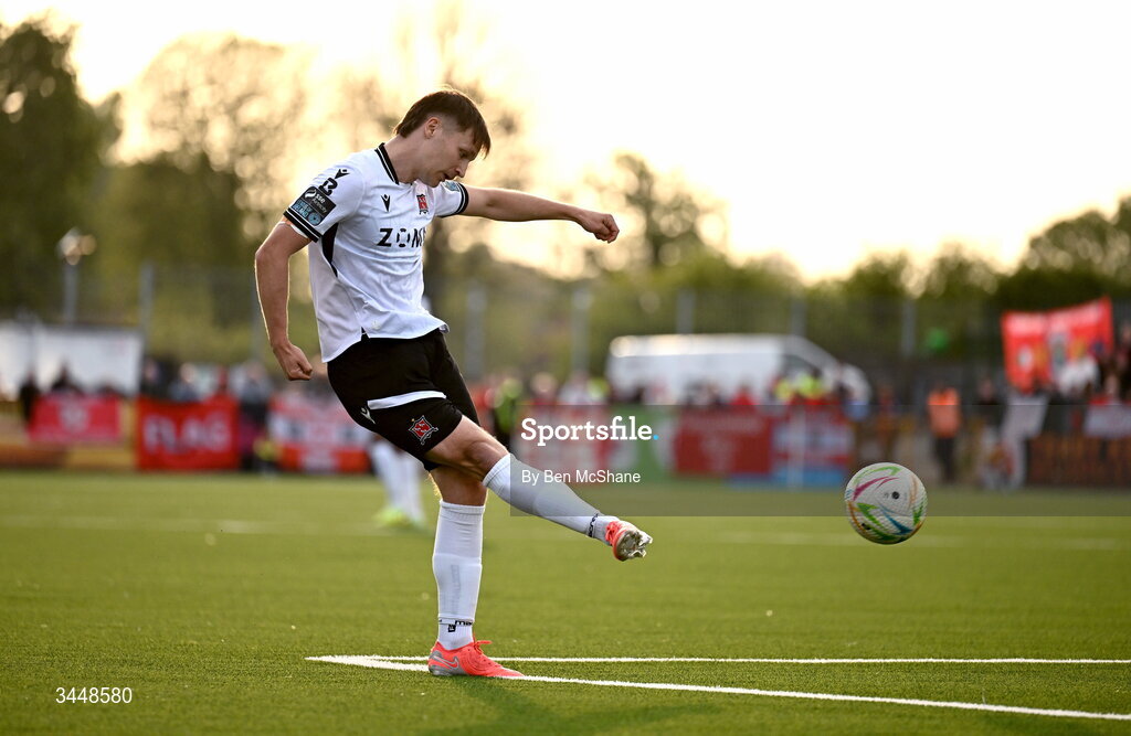 1 May 2026; John Ross Wilson of Dundalk during the SSE Airtricity Men's Premier Division match between Dundalk and Shelbourne at Oriel Park in Dundalk, Louth. Photo by Ben McShane/Sportsfile