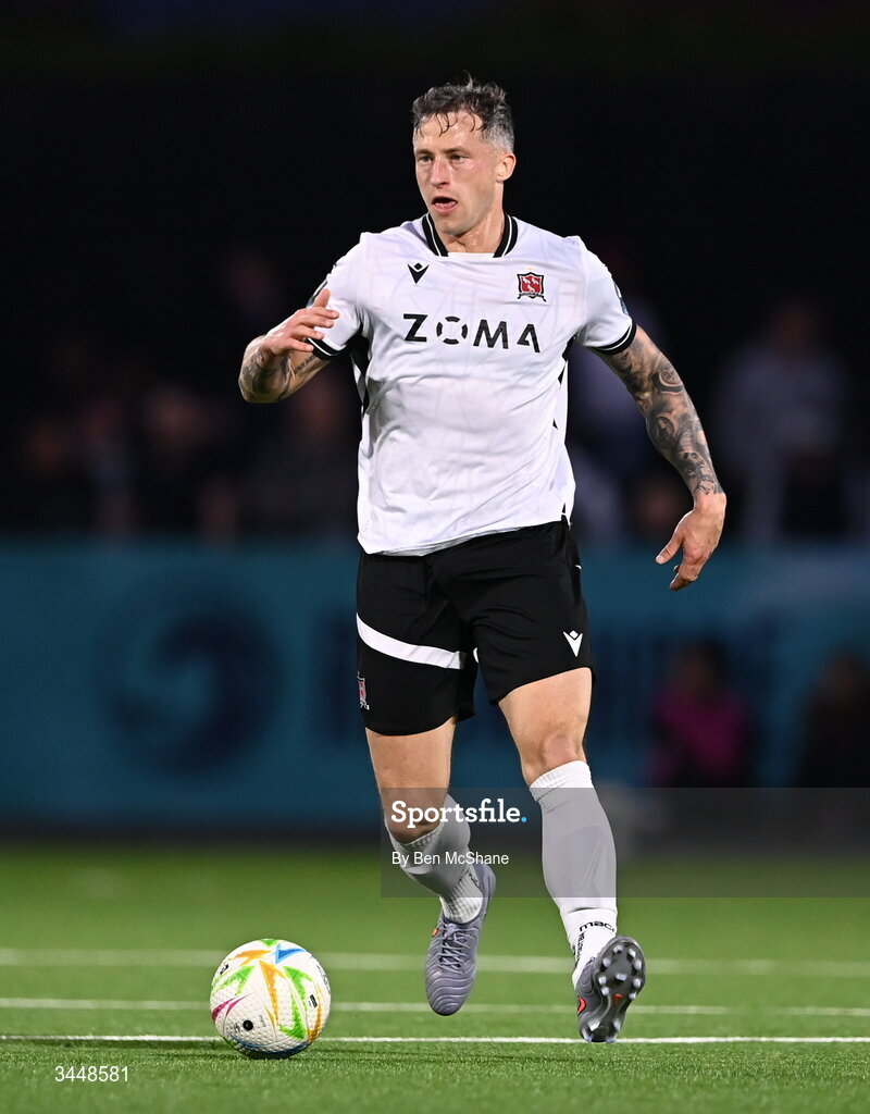 1 May 2026; Rob Cornwall of Dundalk during the SSE Airtricity Men's Premier Division match between Dundalk and Shelbourne at Oriel Park in Dundalk, Louth. Photo by Ben McShane/Sportsfile