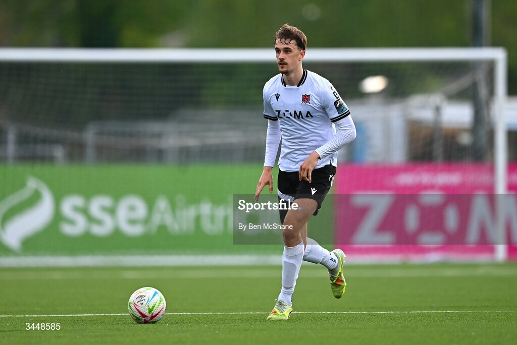 1 May 2026; Harvey Warren of Dundalk during the SSE Airtricity Men's Premier Division match between Dundalk and Shelbourne at Oriel Park in Dundalk, Louth. Photo by Ben McShane/Sportsfile