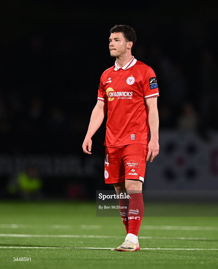 1 May 2026; Ali Coote of Shelbourne during the SSE Airtricity Men's Premier Division match between Dundalk and Shelbourne at Oriel Park in Dundalk, Louth. Photo by Ben McShane/Sportsfile