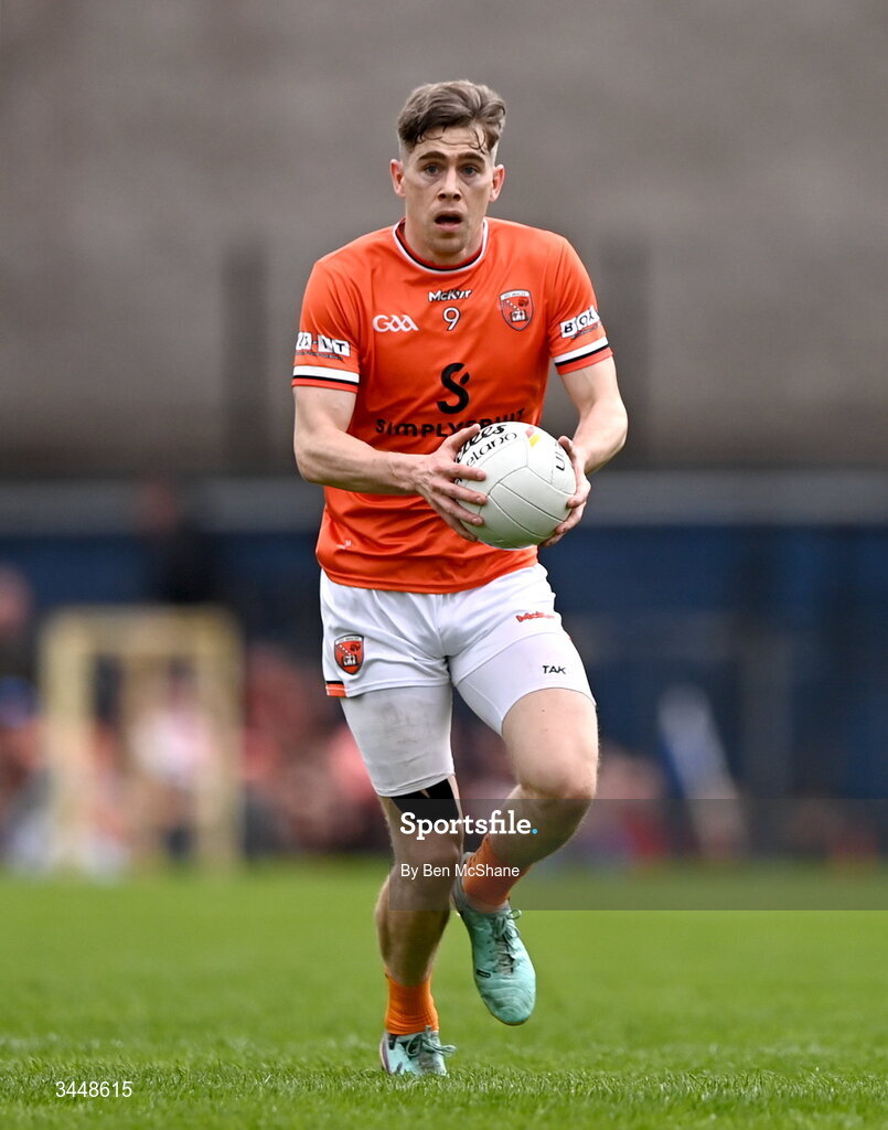 3 May 2026; Andrew Murnin of Armagh during the Ulster GAA Football Senior Championship semi-final match between Armagh and Down at St Tiernach's Park in Clones, Monaghan. Photo by Ben McShane/Sportsfile