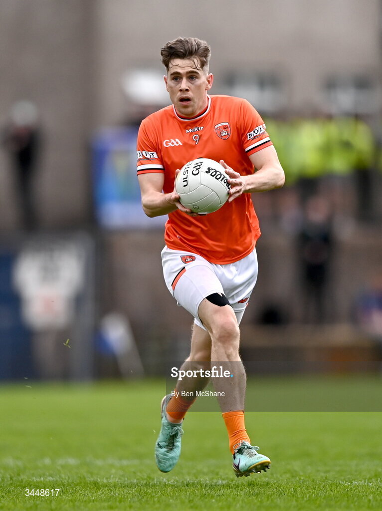 3 May 2026; Andrew Murnin of Armagh during the Ulster GAA Football Senior Championship semi-final match between Armagh and Down at St Tiernach's Park in Clones, Monaghan. Photo by Ben McShane/Sportsfile