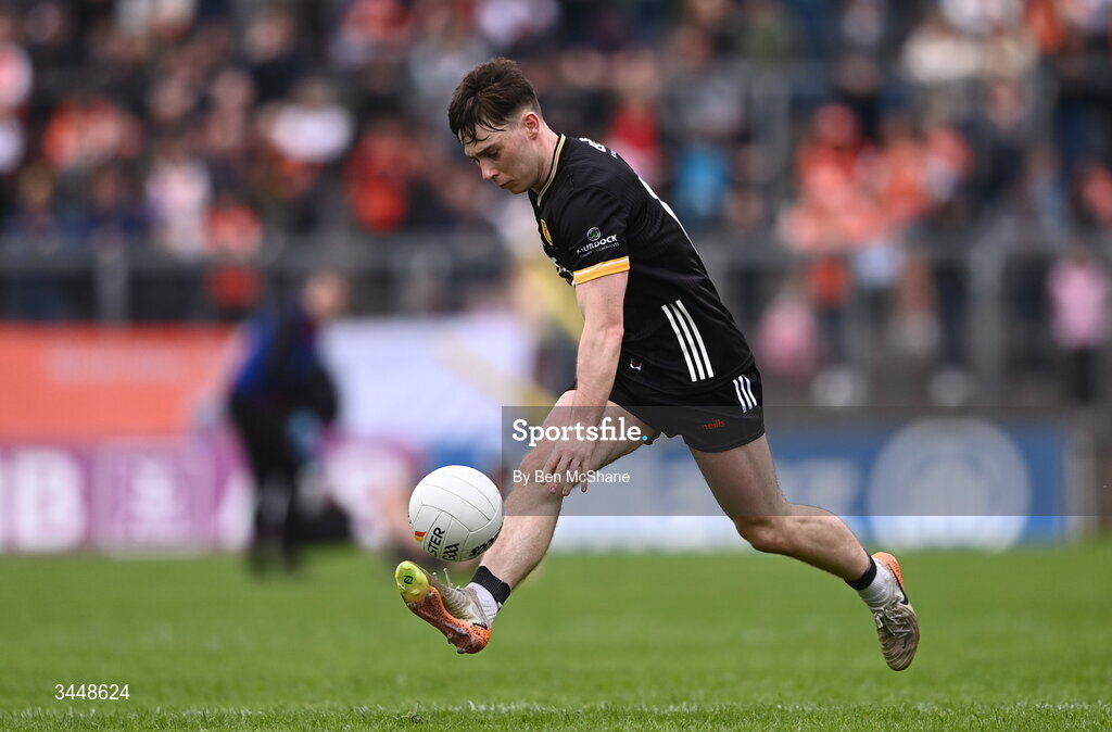 3 May 2026; Ceilum Doherty of Down during the Ulster GAA Football Senior Championship semi-final match between Armagh and Down at St Tiernach's Park in Clones, Monaghan. Photo by Ben McShane/Sportsfile
