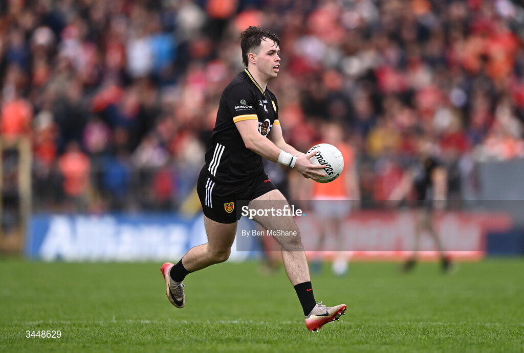 3 May 2026; Callum Rogers of Down during the Ulster GAA Football Senior Championship semi-final match between Armagh and Down at St Tiernach's Park in Clones, Monaghan. Photo by Ben McShane/Sportsfile