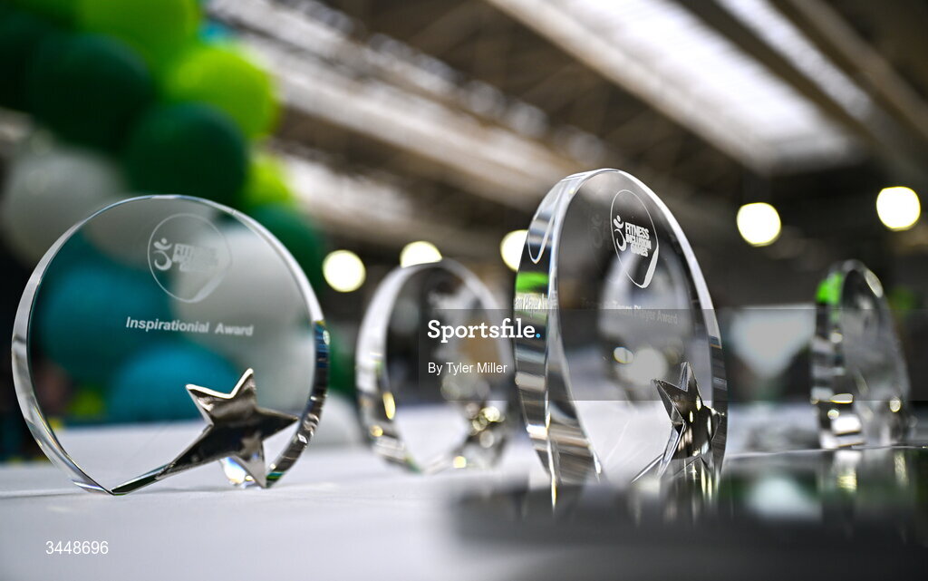 7 May 2026; More than a competition. Confidence, community and breaking down barriers. IWA’s Second Annual Fitness Inclusion Games brought athletes together to celebrate progress, resilience and the power of inclusion. Pictured during the IWA’s Second Annual Fitness Inclusion Games at the National Indoor Arena at the Sport Ireland Campus, Dublin are participant awards. Photo by Tyler Miller/Sportsfile