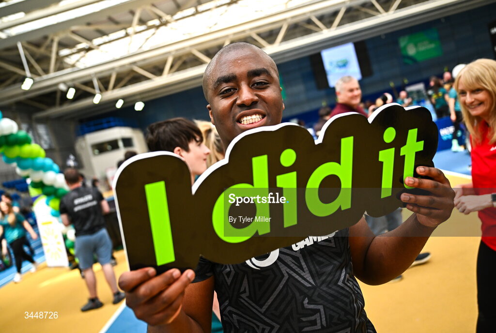 7 May 2026; More than a competition. Confidence, community and breaking down barriers. IWA’s Second Annual Fitness Inclusion Games brought athletes together to celebrate progress, resilience and the power of inclusion. Pictured during the IWA’s Second Annual Fitness Inclusion Games at the National Indoor Arena at the Sport Ireland Campus, Dublin is a participant. Photo by Tyler Miller/Sportsfile
