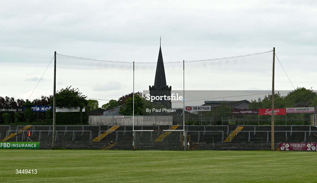 8 May 2026; A general view of Tuam Stadium before the Electric Ireland Connacht GAA Minor Football Championship final match between Galway and Roscommon at Tuam Stadium in Galway. Photo by Paul Phelan/Sportsfile