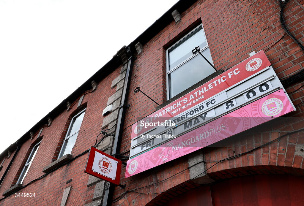 8 May 2026; A general view of Richmond Park before the SSE Airtricity Men’s Premier Division match between St Patrick's Athletic and Waterford at Richmond Park in Dublin. Photo by Thomas Flinkow/Sportsfile