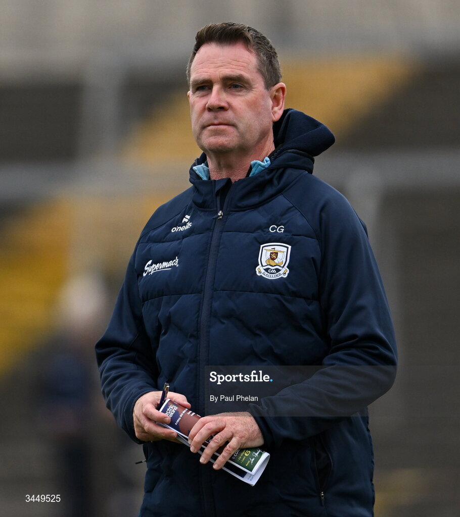 8 May 2026; Galway manager Cossie Gilmore before the Electric Ireland Connacht GAA Minor Football Championship final match between Galway and Roscommon at Tuam Stadium in Galway. Photo by Paul Phelan/Sportsfile