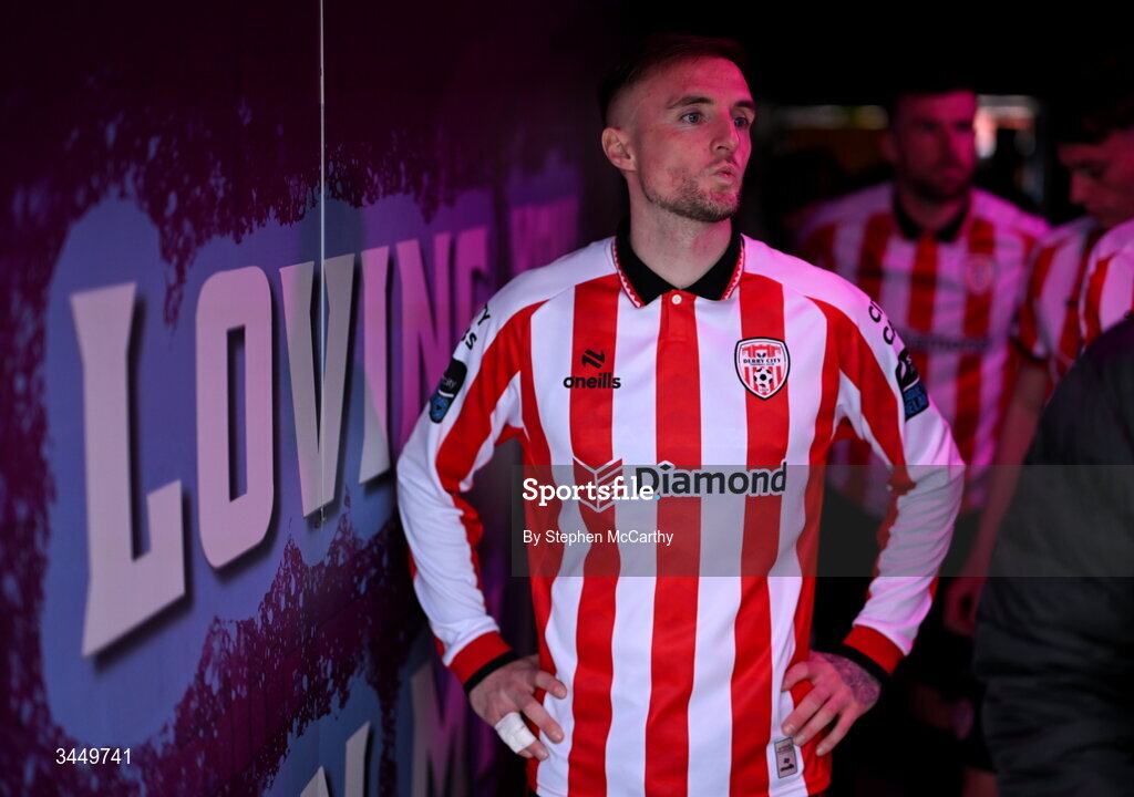 8 May 2026; Carl Winchester of Derry City before the SSE Airtricity Men’s Premier Division match between Drogheda United and Derry City at Sullivan & Lambe Park in Drogheda, Louth. Photo by Stephen McCarthy/Sportsfile