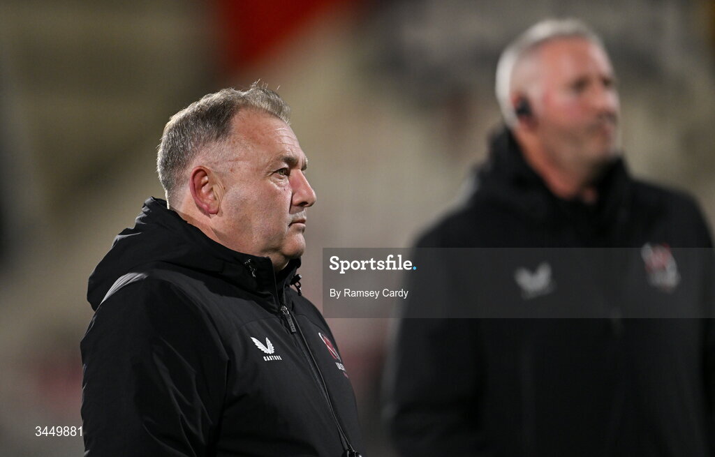 8 May 2026; Ulster head coach Richie Murphy after his side's draw in the United Rugby Championship match between Ulster and DHL Stormers at Affidea Stadium in Belfast. Photo by Ramsey Cardy/Sportsfile