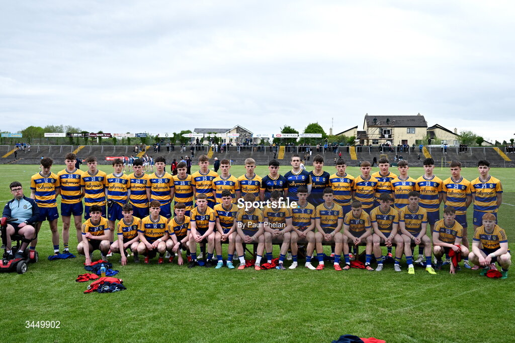 8 May 2026; The Roscommon squad before the Electric Ireland Connacht GAA Minor Football Championship final match between Galway and Roscommon at Tuam Stadium in Galway. Photo by Paul Phelan/Sportsfile