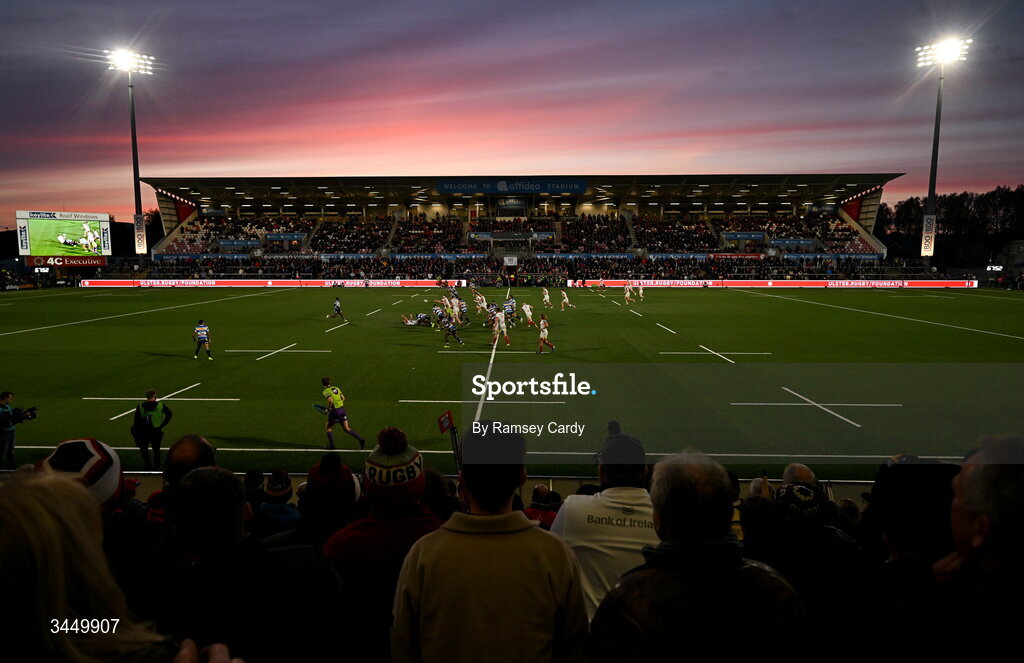 8 May 2026; A general view during the United Rugby Championship match between Ulster and DHL Stormers at Affidea Stadium in Belfast. Photo by Ramsey Cardy/Sportsfile