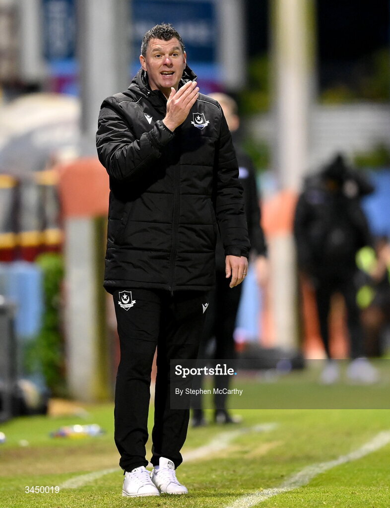 8 May 2026; Drogheda United manager Kevin Doherty during the SSE Airtricity Men’s Premier Division match between Drogheda United and Derry City at Sullivan & Lambe Park in Drogheda, Louth. Photo by Stephen McCarthy/Sportsfile