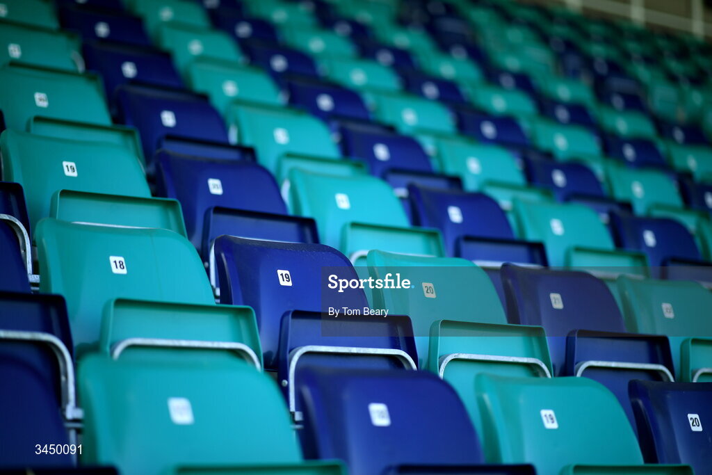 9 May 2026;  A view of seating in the main stand before the Leinster GAA Senior Hurling Championship round 3 match between Kildare and Galway at Cedral St Conleth's Park in Newbridge, Kildare. Photo by Tom Beary/Sportsfile