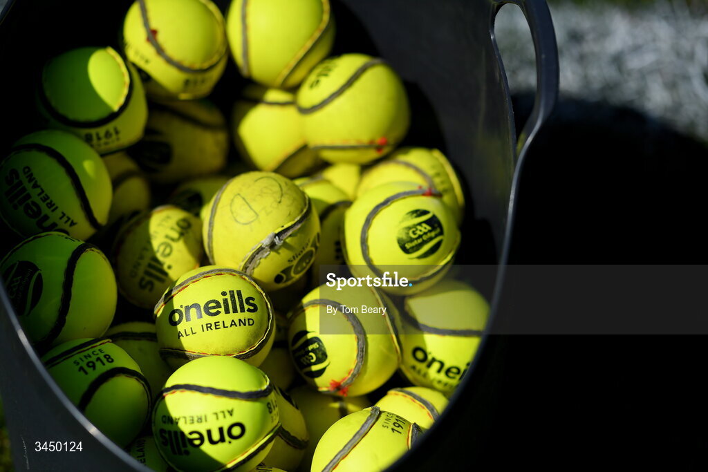 9 May 2026; A general view of sliotars before the Leinster GAA Senior Hurling Championship round 3 match between Kildare and Galway at Cedral St Conleth's Park in Newbridge, Kildare. Photo by Tom Beary/Sportsfile