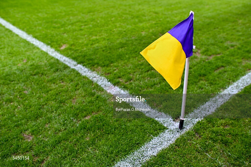 9 May 2026; A pitchside flag before the Leinster GAA Senior Hurling Championship round 3 match between Wexford and Dublin at Chadwicks Wexford Park in Wexford. Photo by Piaras Ó Mídheach/Sportsfile