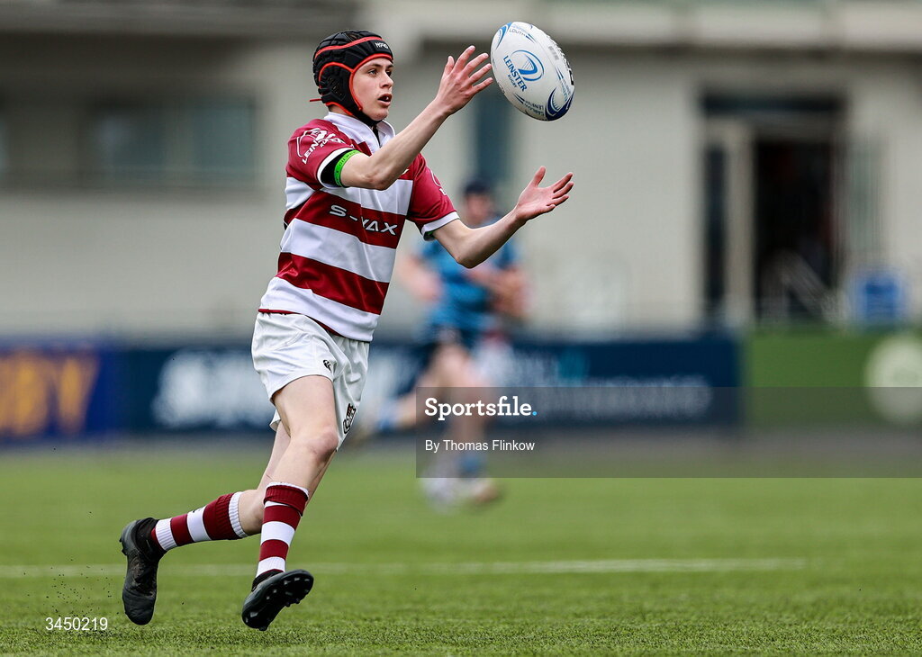 4 May 2026; Craig Burgess of Tullow RFC during the U17 Culliton Cup match between Navan RFC and Tullow RFC during the Leinster Rugby Youth Boys Cup Finals at Energia Park in Dublin. Photo by Thomas Flinkow/Sportsfile