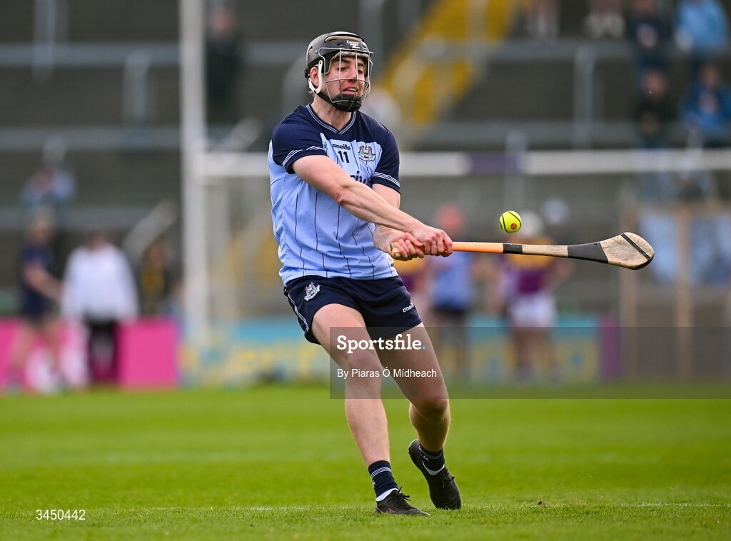 9 May 2026; Donal Burke of Dublin scores a point from a free during the Leinster GAA Senior Hurling Championship round 3 match between Wexford and Dublin at Chadwicks Wexford Park in Wexford. Photo by Piaras Ó Mídheach/Sportsfile