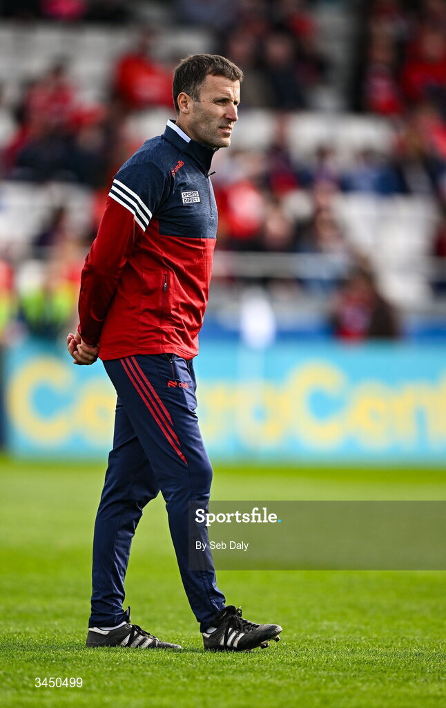 9 May 2026; Cork manager Ben O'Connor before the Munster GAA Senior Hurling Championship Round 3 match between Waterford and Cork at Azzurri Walsh Park in Waterford. Photo by Seb Daly/Sportsfile