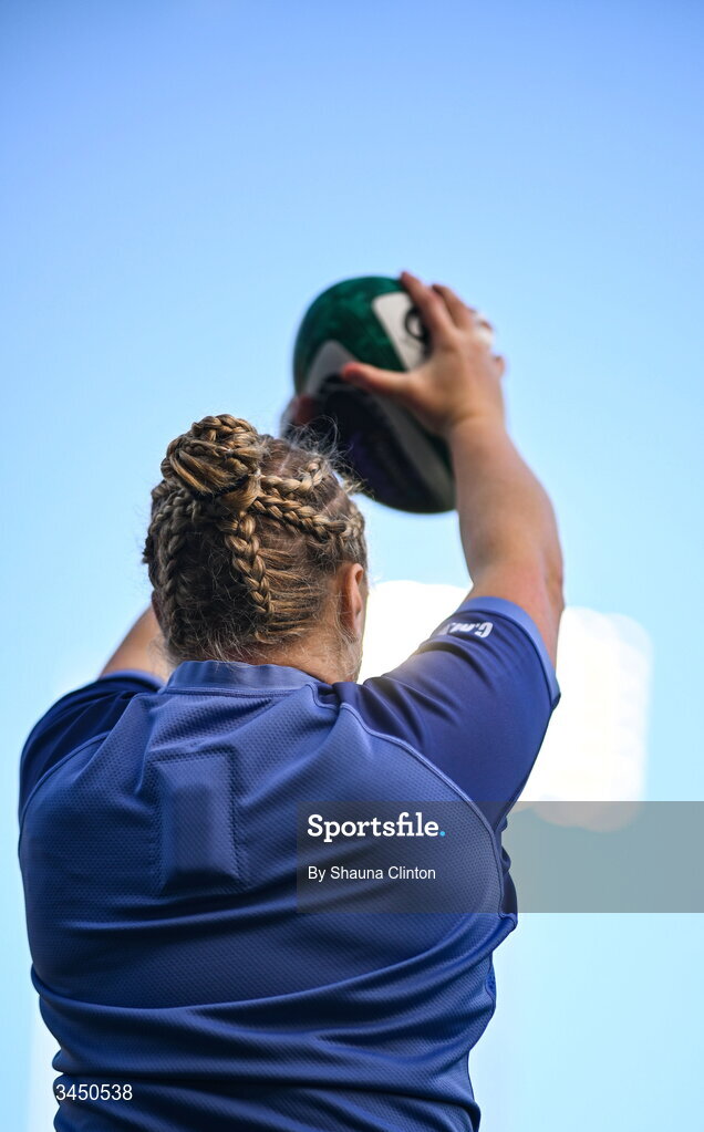 9 May 2026; Cliodhna Moloney MacDonald of Ireland before the Women's 6 Nations Rugby Championship match between Ireland and Wales at Affidea Stadium in Belfast. Photo by Shauna Clinton/Sportsfile