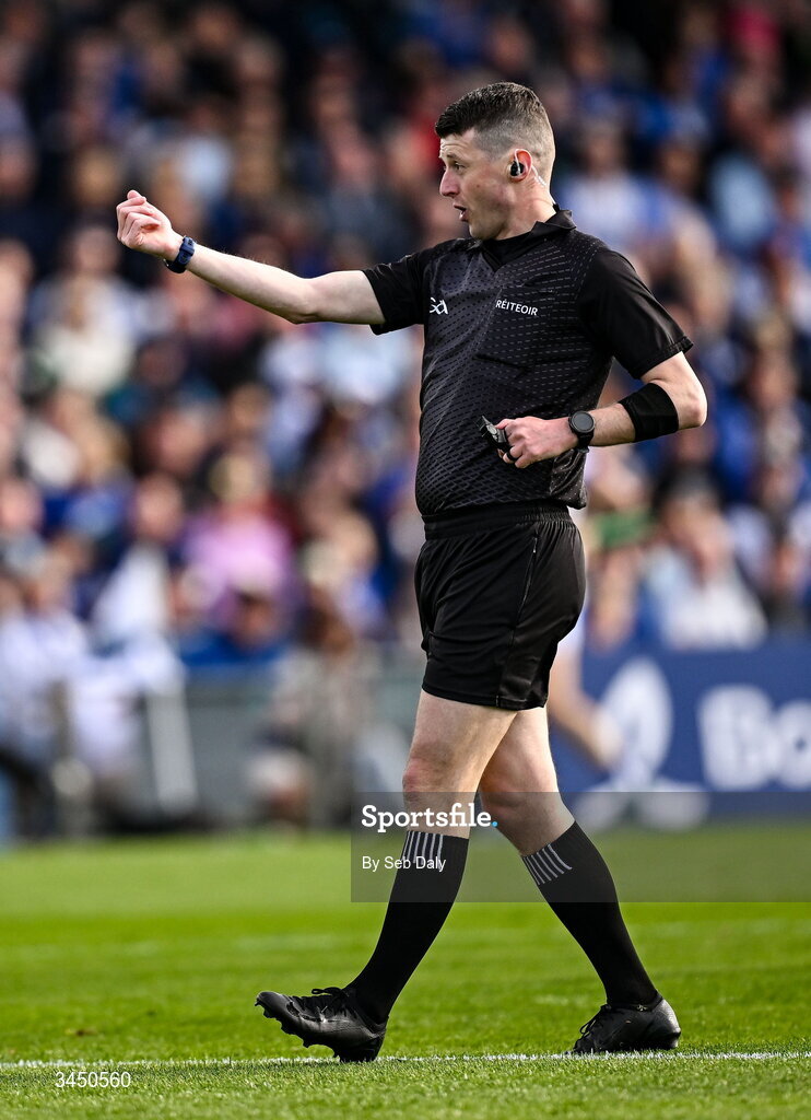 9 May 2026; Referee Sean Stack during the Munster GAA Senior Hurling Championship Round 3 match between Waterford and Cork at Azzurri Walsh Park in Waterford. Photo by Seb Daly/Sportsfile