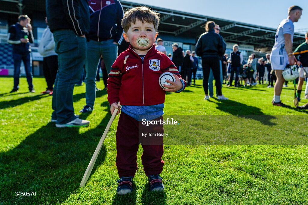 9 May 2026; Galway supporter Joseph Gormally, aged two, who attended his first Galway match today, after the Leinster GAA Senior Hurling Championship round 3 match between Kildare and Galway at Cedral St Conleth's Park in Newbridge, Kildare. Photo by Tom Beary/Sportsfile