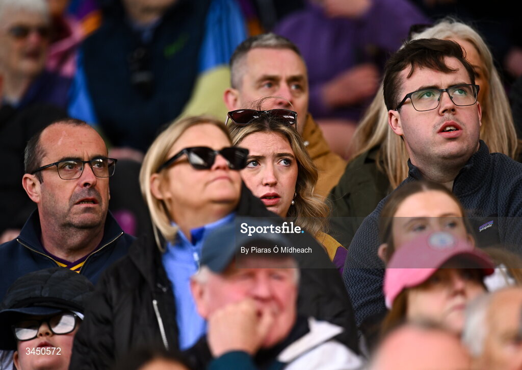 9 May 2026; Supporters during the closing moments of the Leinster GAA Senior Hurling Championship round 3 match between Wexford and Dublin at Chadwicks Wexford Park in Wexford. Photo by Piaras Ó Mídheach/Sportsfile