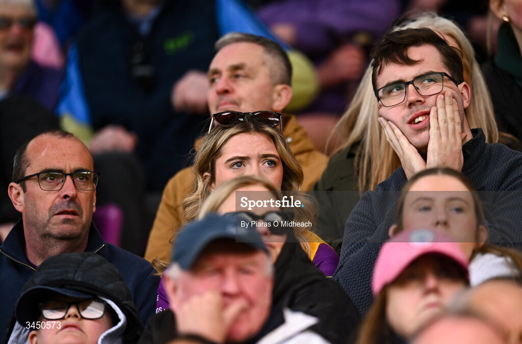 9 May 2026; Supporters during the closing moments of the Leinster GAA Senior Hurling Championship round 3 match between Wexford and Dublin at Chadwicks Wexford Park in Wexford. Photo by Piaras Ó Mídheach/Sportsfile
