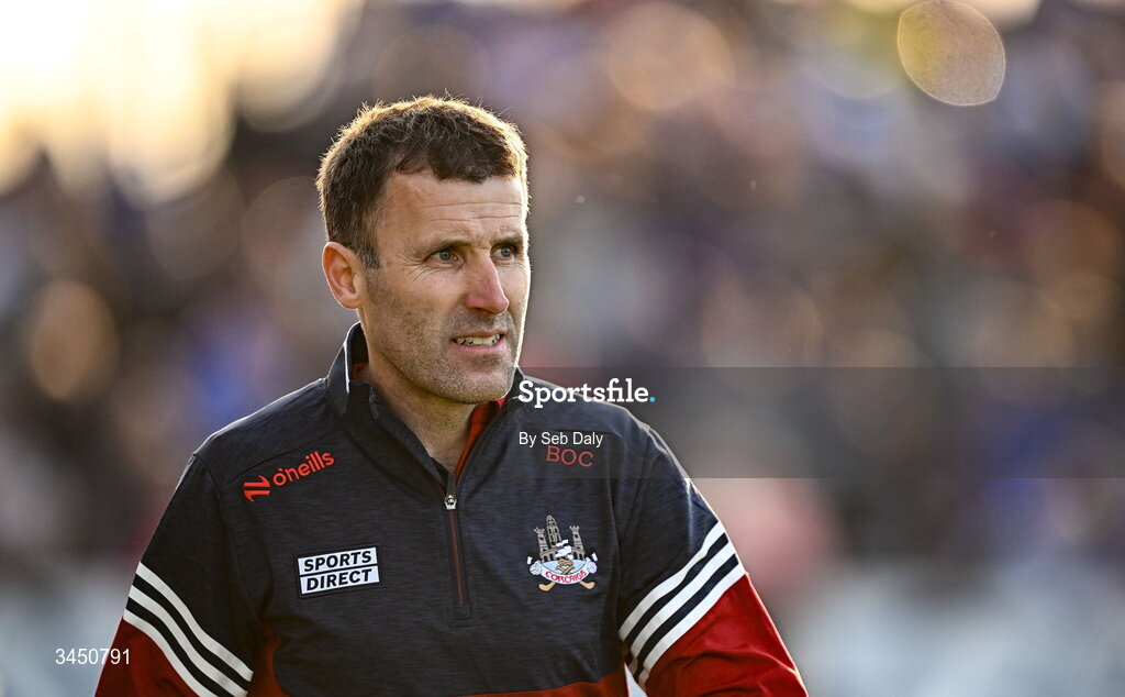 9 May 2026; Cork manager Ben O'Connor during the Munster GAA Senior Hurling Championship Round 3 match between Waterford and Cork at Azzurri Walsh Park in Waterford. Photo by Seb Daly/Sportsfile