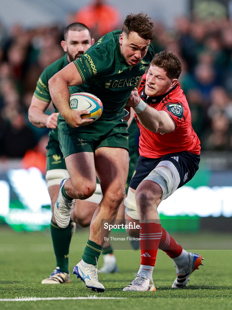 9 May 2026; Shayne Bolton of Connacht during the United Rugby Championship match between Connacht and Munster at Dexcom Stadium in Galway. Photo by Thomas Flinkow/Sportsfile