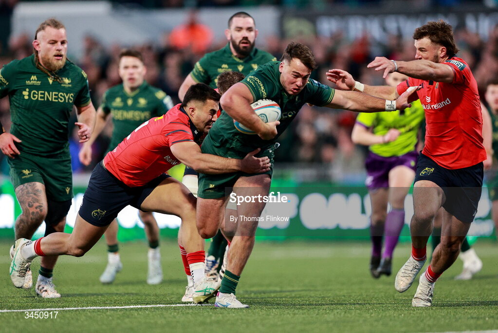 9 May 2026; Shayne Bolton of Connacht during the United Rugby Championship match between Connacht and Munster at Dexcom Stadium in Galway. Photo by Thomas Flinkow/Sportsfile