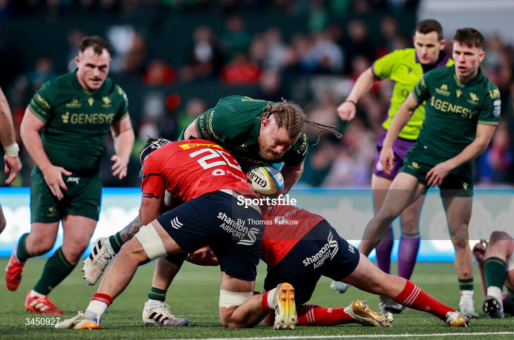 9 May 2026; Finlay Bealham of Connacht during the United Rugby Championship match between Connacht and Munster at Dexcom Stadium in Galway. Photo by Thomas Flinkow/Sportsfile