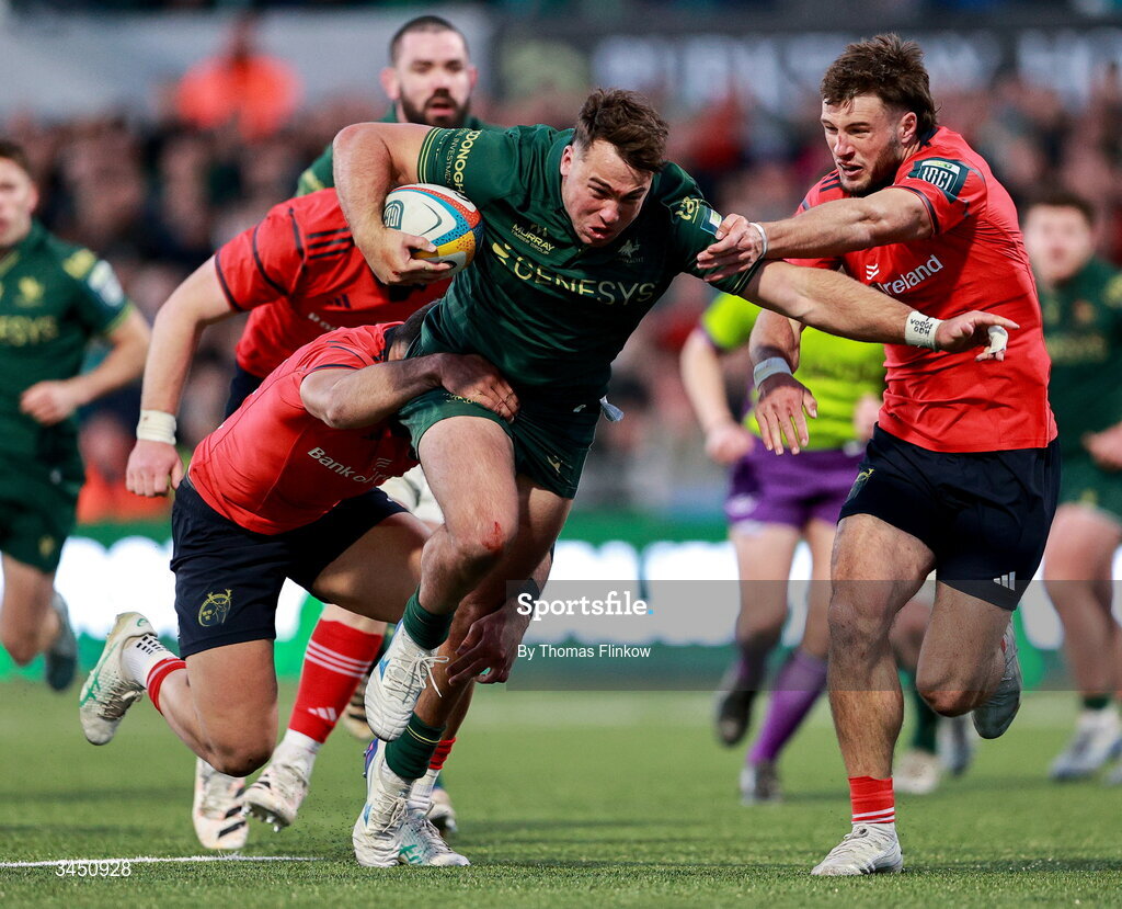 9 May 2026; Shayne Bolton of Connacht during the United Rugby Championship match between Connacht and Munster at Dexcom Stadium in Galway. Photo by Thomas Flinkow/Sportsfile