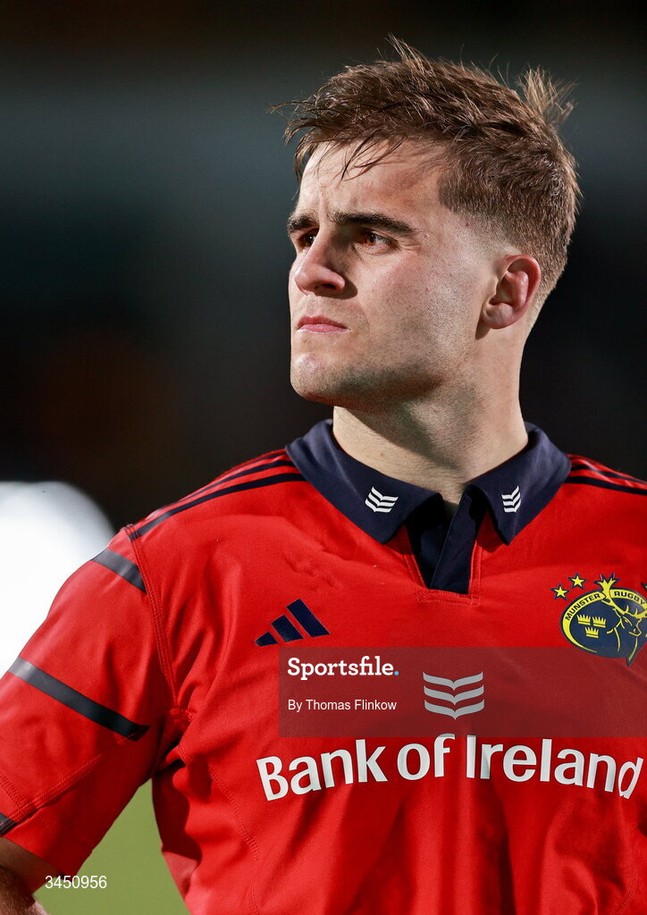 9 May 2026; Alex Kendellen of Munster dejected after his side's defeat in the United Rugby Championship match between Connacht and Munster at Dexcom Stadium in Galway. Photo by Thomas Flinkow/Sportsfile