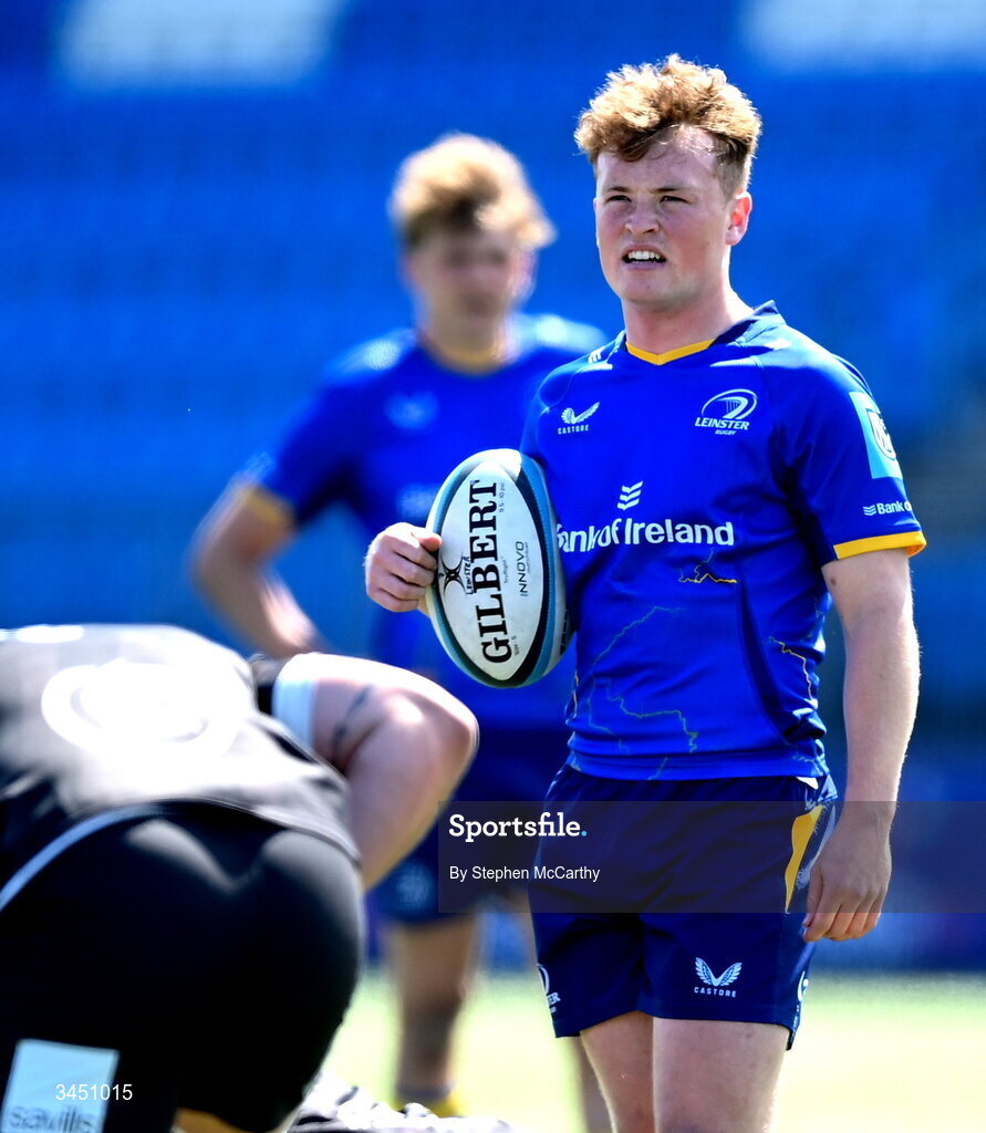 9 May 2026; Tadhg Brophy of Leinster during the IRFU Interprovincial A Championship match between Leinster A and Ulster A at Energia Park in Dublin. Photo by Stephen McCarthy/Sportsfile