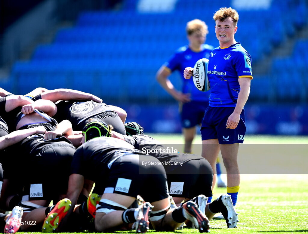 9 May 2026; Tadhg Brophy of Leinster during the IRFU Interprovincial A Championship match between Leinster A and Ulster A at Energia Park in Dublin. Photo by Stephen McCarthy/Sportsfile