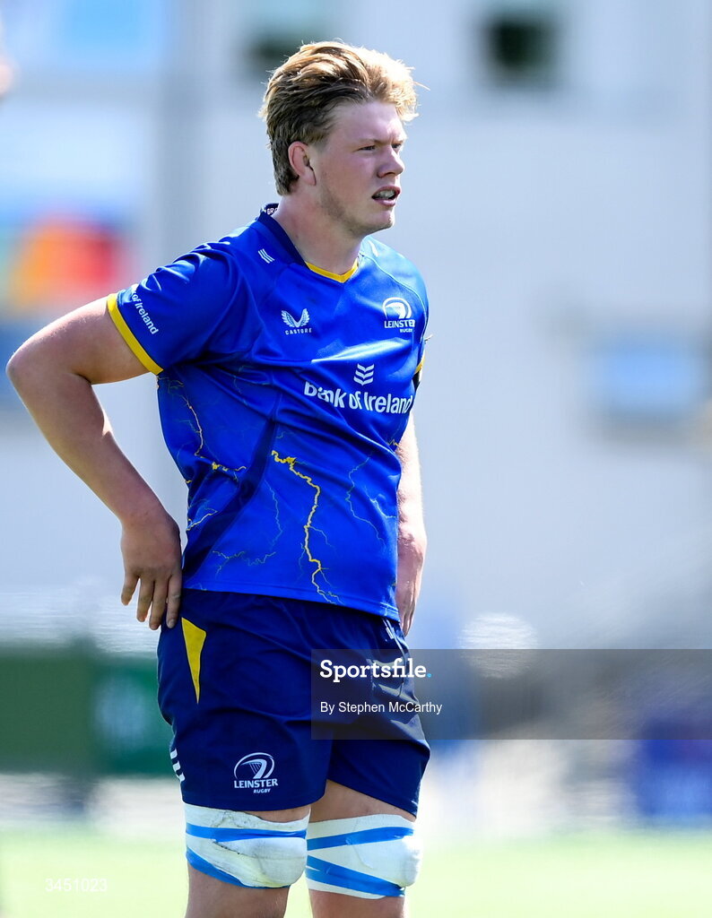 9 May 2026; Billy Corrigan of Leinster during the IRFU Interprovincial A Championship match between Leinster A and Ulster A at Energia Park in Dublin. Photo by Stephen McCarthy/Sportsfile