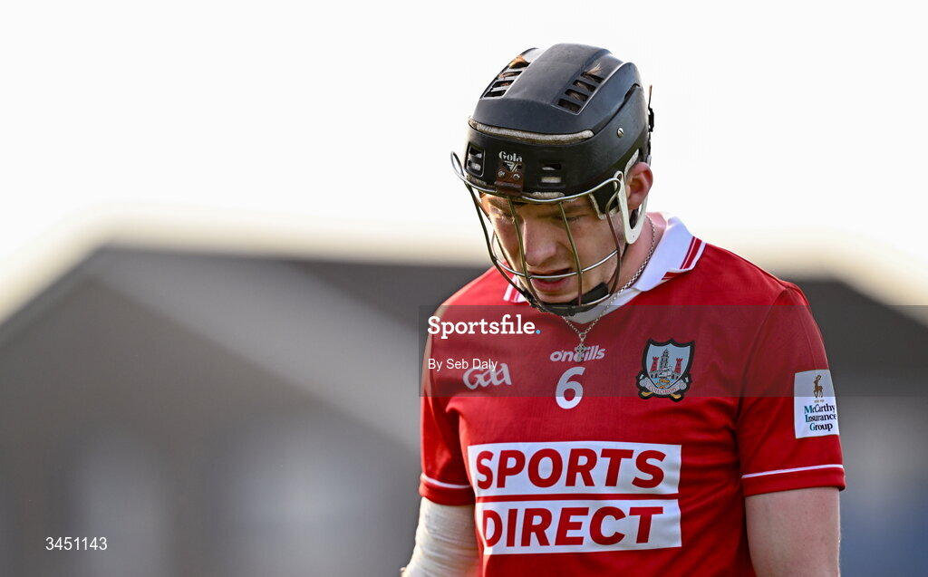 9 May 2026; Eoin Downey of Cork during the Munster GAA Senior Hurling Championship Round 3 match between Waterford and Cork at Azzurri Walsh Park in Waterford. Photo by Seb Daly/Sportsfile