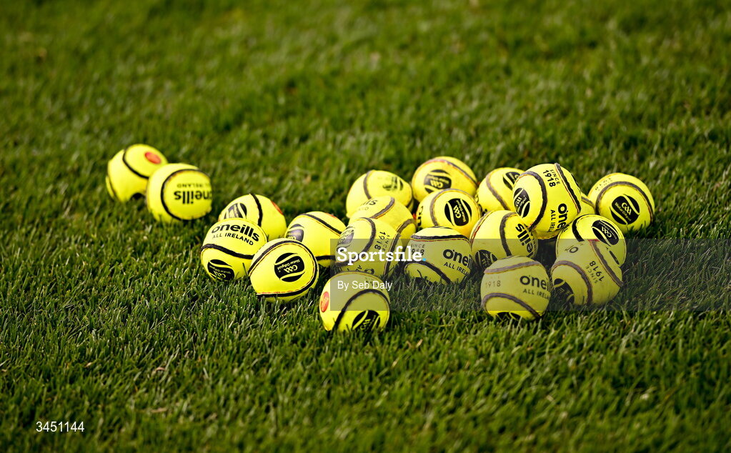 9 May 2026; Sliotars before the Munster GAA Senior Hurling Championship Round 3 match between Waterford and Cork at Azzurri Walsh Park in Waterford. Photo by Seb Daly/Sportsfile