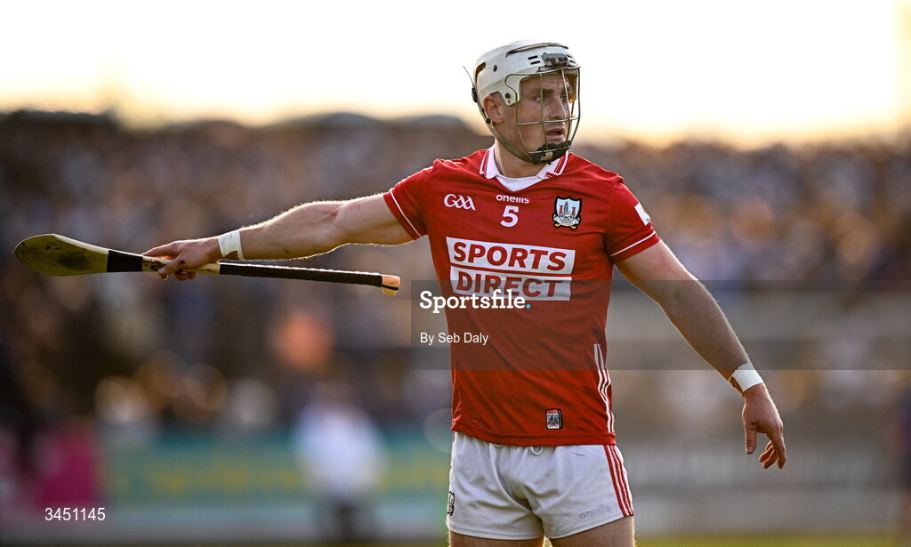 9 May 2026; Tommy O’Connell of Cork during the Munster GAA Senior Hurling Championship Round 3 match between Waterford and Cork at Azzurri Walsh Park in Waterford. Photo by Seb Daly/Sportsfile